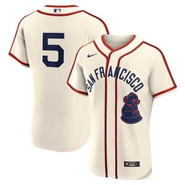 Men's San Francisco Giants #5 Mike Yastrzemski Cream 2024 Rickwood Classic Stitched Jersey Men's San Francisco Giants #5 Mike Yastrzemski Cream 2024 Rickwood Classic Stitched Jersey
